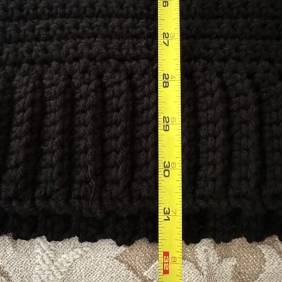 Crocheted Womens Chunky Black Cat Sweater Experiment New Handmade Pullover 3X - Picture 13 of 15